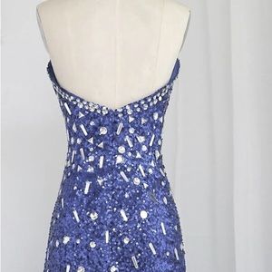 Mermaid royal blue dress